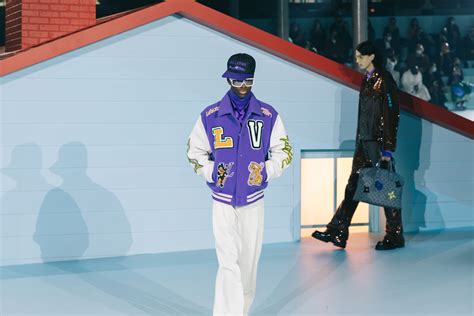 louis vuitton fw22 patchwork varsity jacket by virgil abloh|Varsity Jackets, Bombers & Coats for Men .